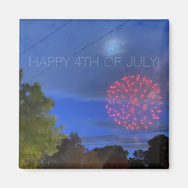 Aimant aWorld2Celebrate : HEUREUX 4 JUILLET! (Devant)