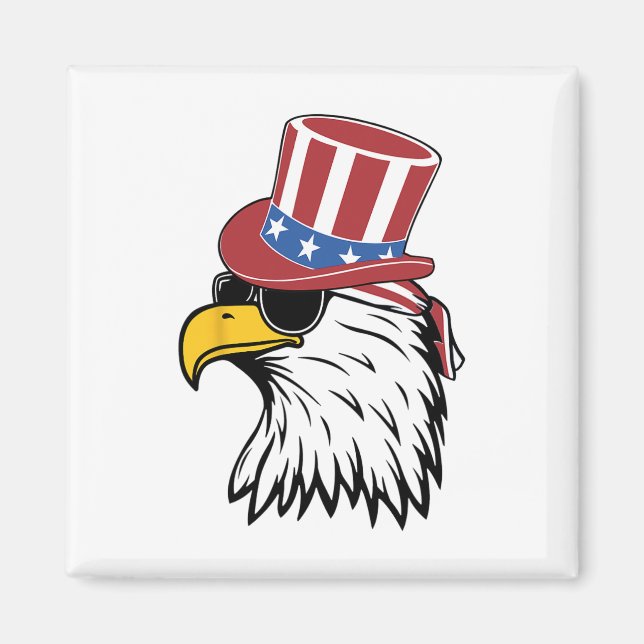 Aimant Awsome Patriotic Eagle Usa Tee (Devant)