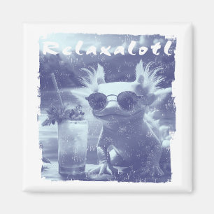 Aimant Axolotl bleu en détresse Relaxalotl