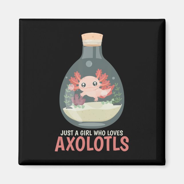 Aimant Axolotl Fish Tank Axolotl Questions mignon Anime K (Devant)