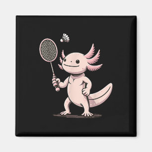 Aimant Axolotl Jouant au Joueur de Badminton Navette Spor