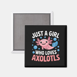 Aimant Axolotl Mignon Juste Une Fille Qui Aime Les Axolot
