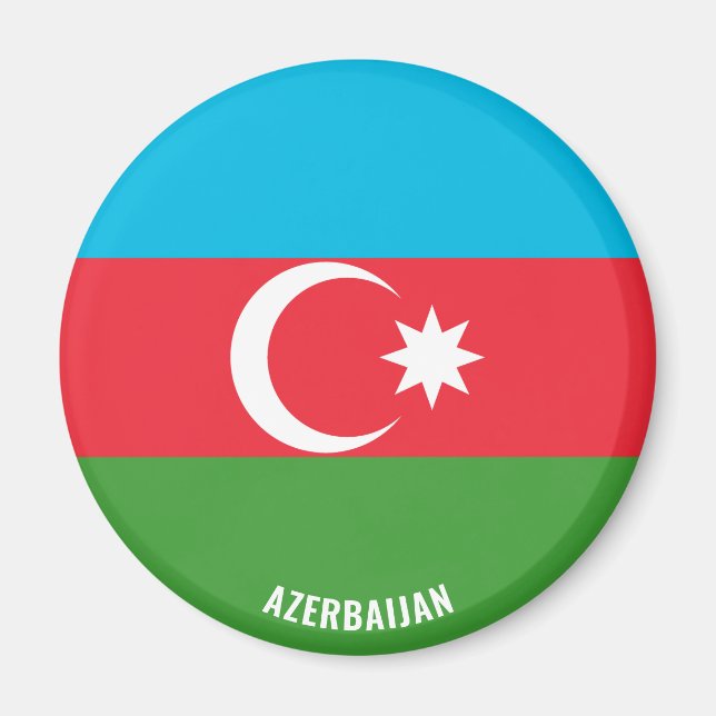 Aimant Azerbaïdjan Drapeau charmant patriotique (Devant)