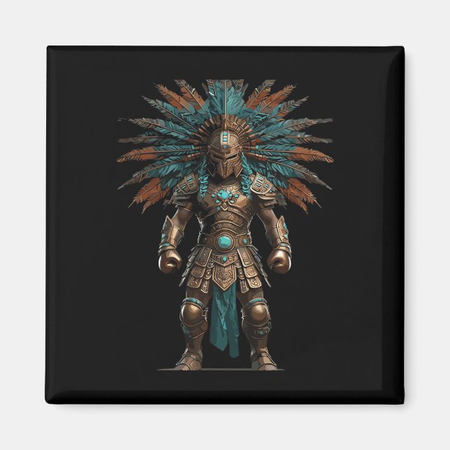 Aimant Aztec Guerrier Mexicain Pride de boxe (Devant)