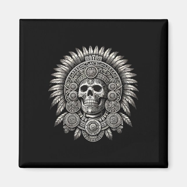 Aimant Aztec Mictlantecuhtli Boîte mexicaine de fierté (Devant)