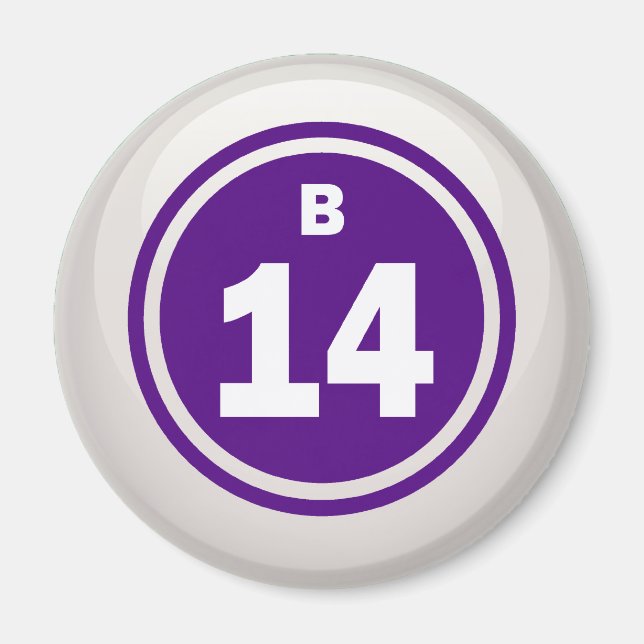 AIMANT B-14- BALLE BINGO (Devant)