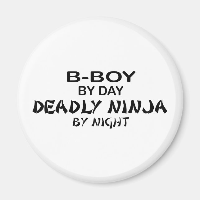 Aimant B-Boy Deadly Ninja par nuit (Devant)
