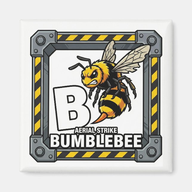 Aimant B est pour Bumblebee – Apprentissage de l'alphabet (Devant)