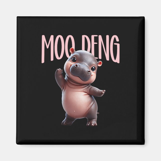 Aimant Ba Moo-deng Mignonne (Devant)