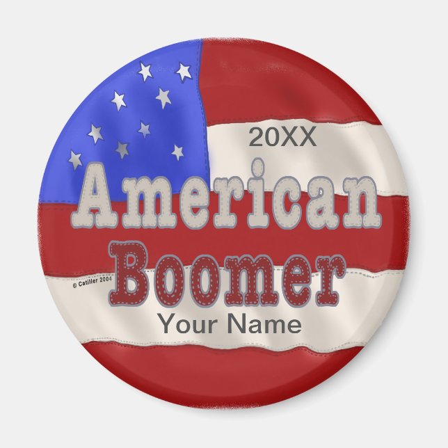Aimant Baby Boomer custom name   (Devant)