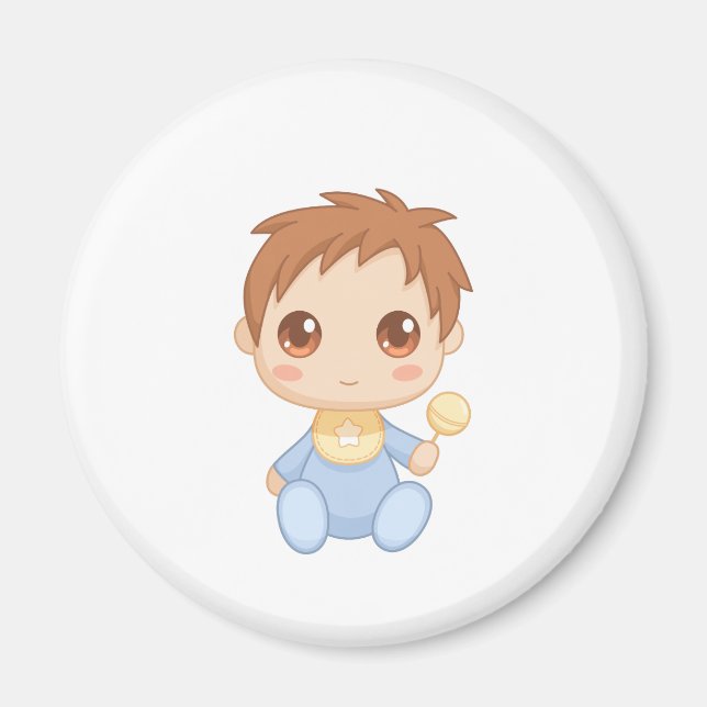 Aimant Baby Boy Blue Jumpsuit (Devant)