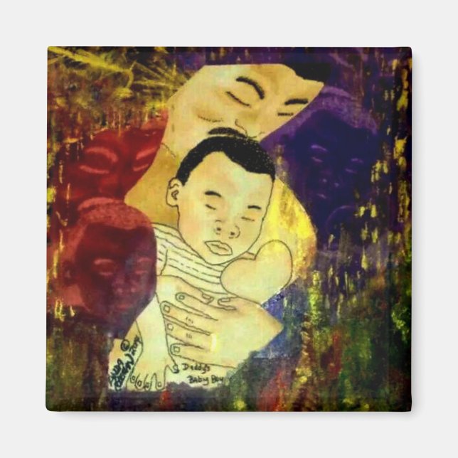 Aimant Baby Boy de papa (Devant)