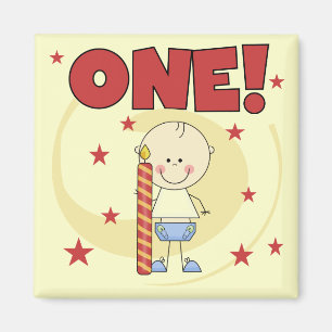 Aimant Baby Boy est un 1er Anniversaire Tshirts et cadeau