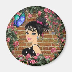 Aimant Baby shower à points Polka