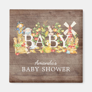 Aimant Baby shower agricole Favoriser l'aimant