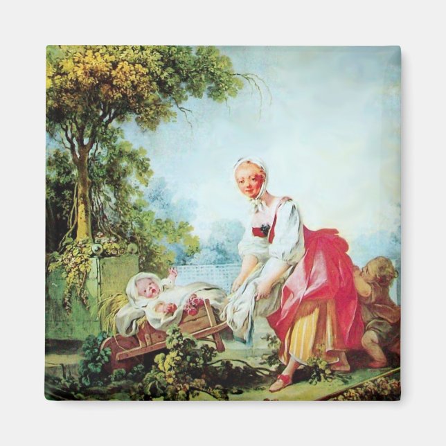 AIMANT BABY SHOWER COLORÉ (Devant)