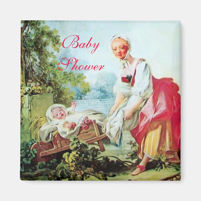 AIMANT BABY SHOWER COLORÉ (Devant)