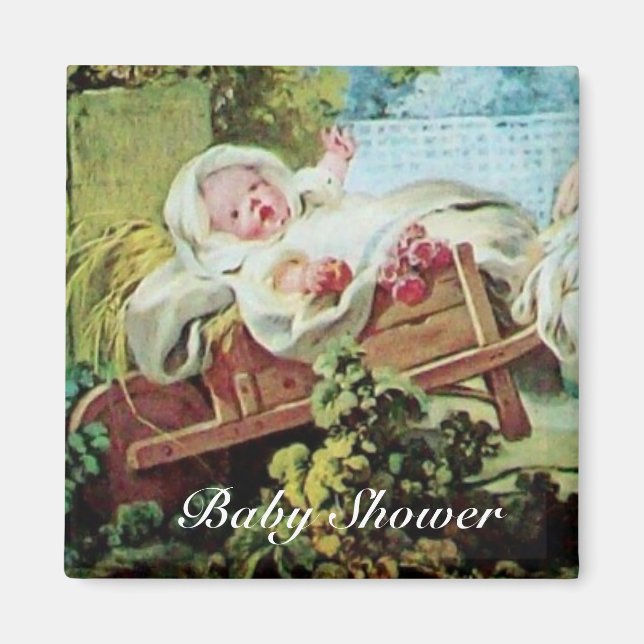 AIMANT BABY SHOWER COLORÉ (Devant)