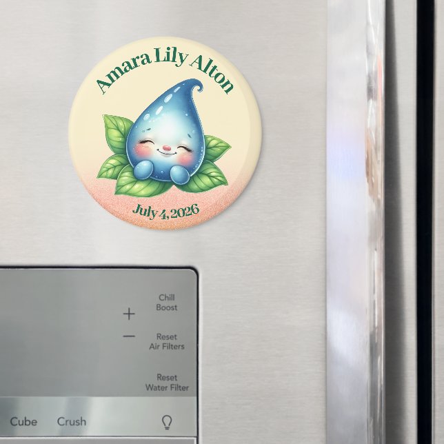 Aimant Baby shower de goutte-à-goutte pour bébé couché mo (In situ (réfrigérateur))