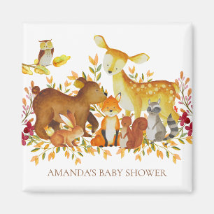 Aimant Baby shower des animaux de bois Favoriser l'aimant