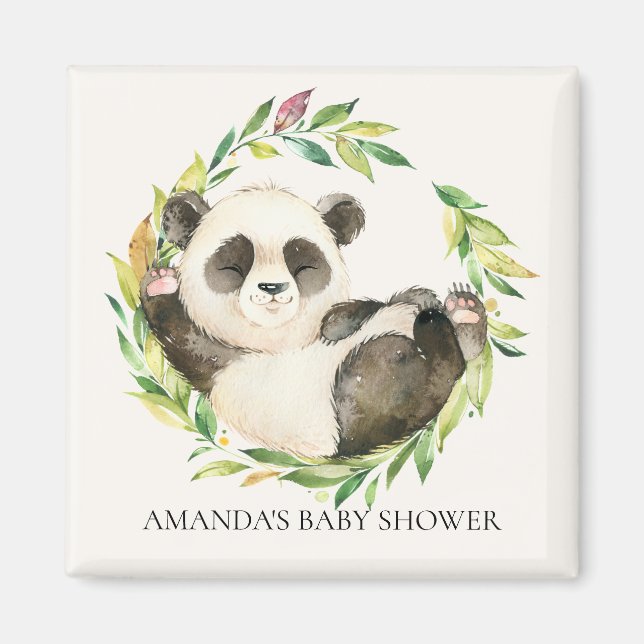 Aimant Baby shower d'ours doux Panda Favoriser l'aimant (Devant)