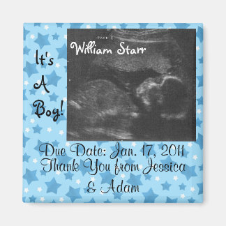 Aimant Baby shower Jessica et Adam