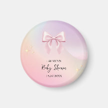 Baby-Shower Minimaliste Arc-En-Ciel Rose