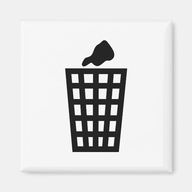 Aimant Bac à déchets noirs (Devant)