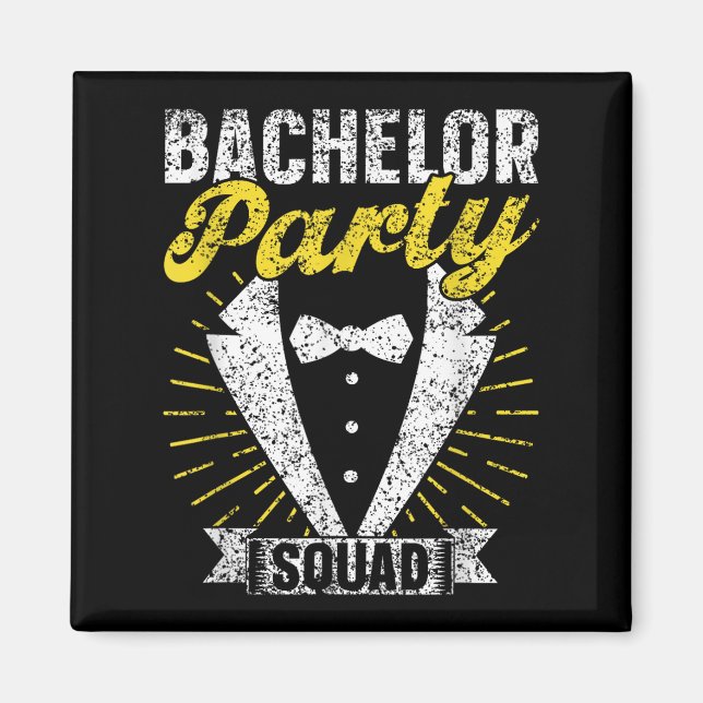 Aimant Bachelor Party Team Groom Team Bride Bachelor (Devant)