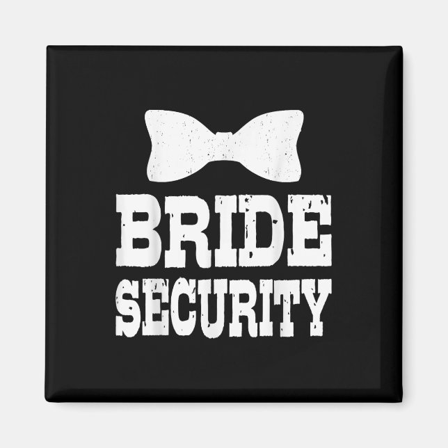 Aimant Bachelorette Bride Sécurité Funny Enfants Mariage  (Devant)
