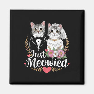 Aimant Bachelorette Mariage Fête Mariée Groom Chats Juste