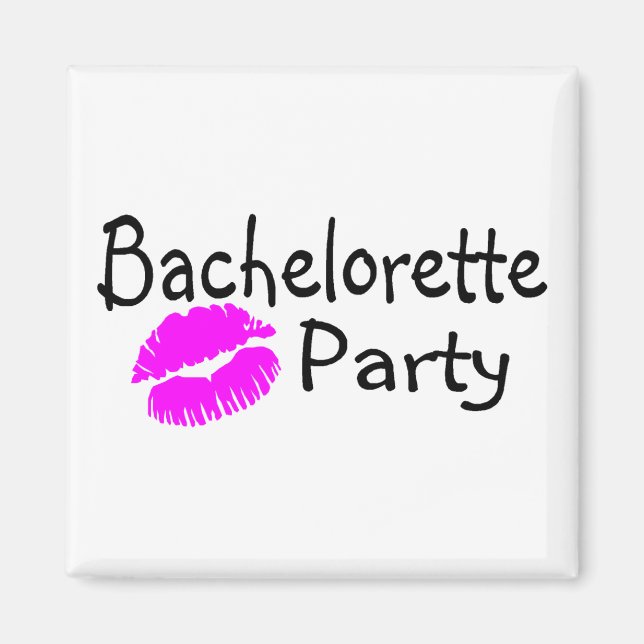 Aimant Bachelorette Party (lèvres roses) (Devant)