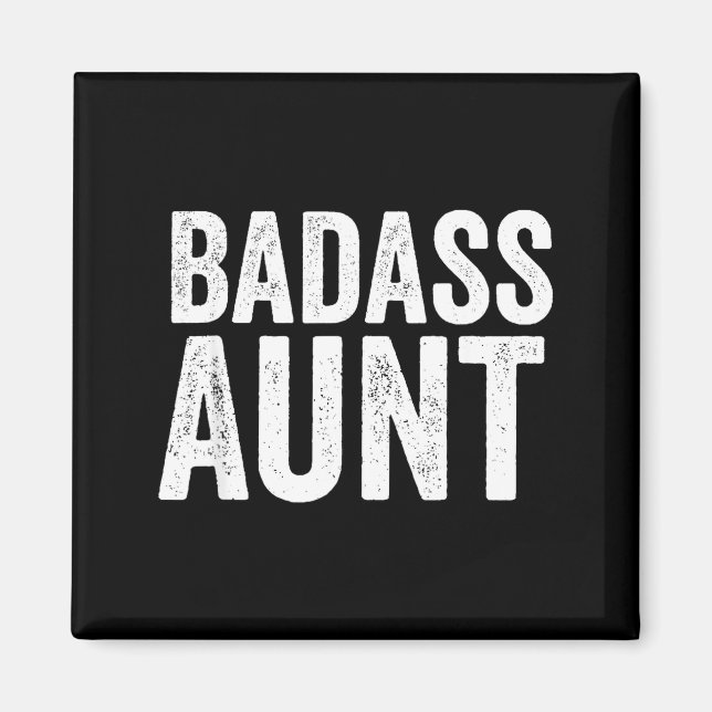 Aimant Bad Aunt Gift Funny New Aunt Idea New Niece Nephew (Devant)