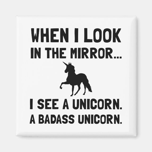 Aimant Badass Unicorn (Devant)