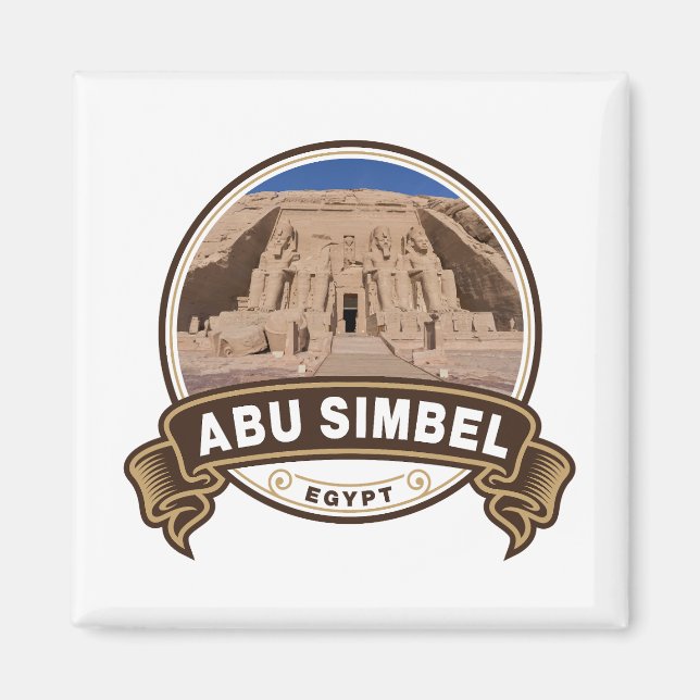 Aimant Badge Abu Simbel Egypt (Devant)