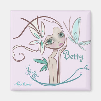 Aimant Badge avec prénom, pour fille