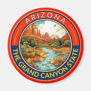 Aimant Badge d'art de voyage Arizona