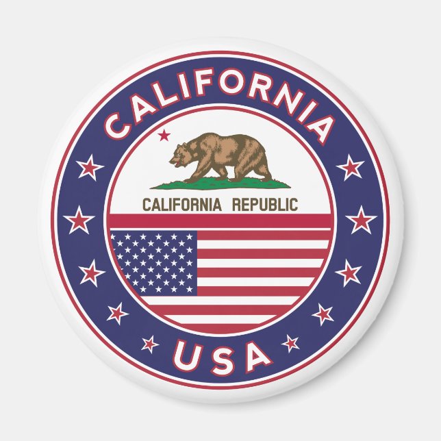 Aimant Badge de Californie (Devant)