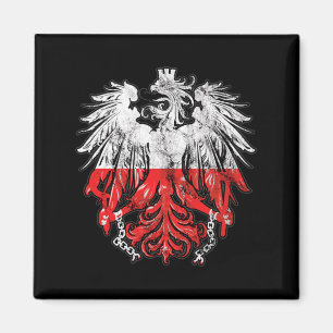 Aimant Badge de l'aigle de Pologne aux racines du patrimo