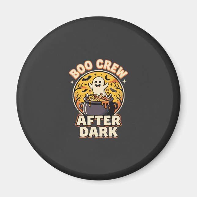 Aimant Badge de l'équipe de fantômes d'Halloween (Devant)