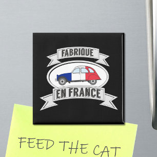 Aimant Badge Drapeau Français 2CV Fabrication en France