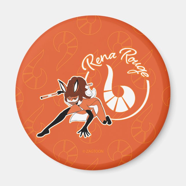 Aimant Badge Rena Rouge (Devant)