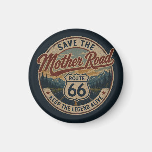 Aimant Badge Rétro Route 66 Style Parc National de Montag