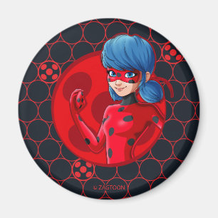 Aimant Badge rouge Ladybug