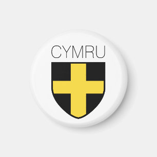 Aimant Badge Saint David (Pays de Galles/ Cymru)