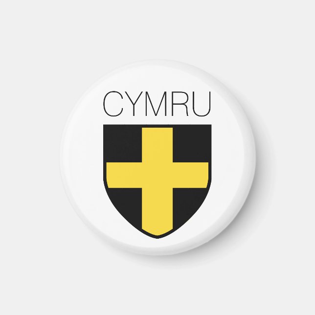 Aimant Badge Saint David (Pays de Galles/ Cymru) (Devant)
