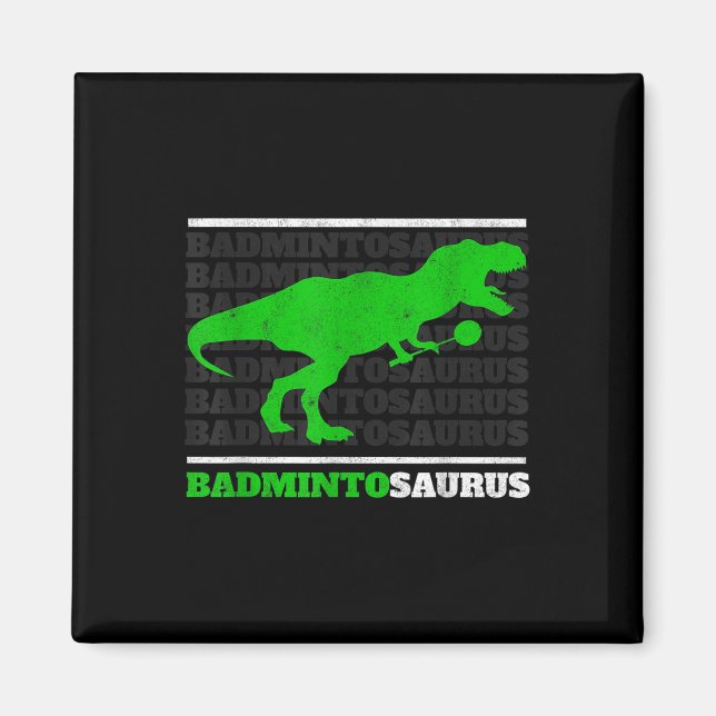 Aimant Badminto Saurus Rex Birdie Shuttle Dino Badminton  (Devant)