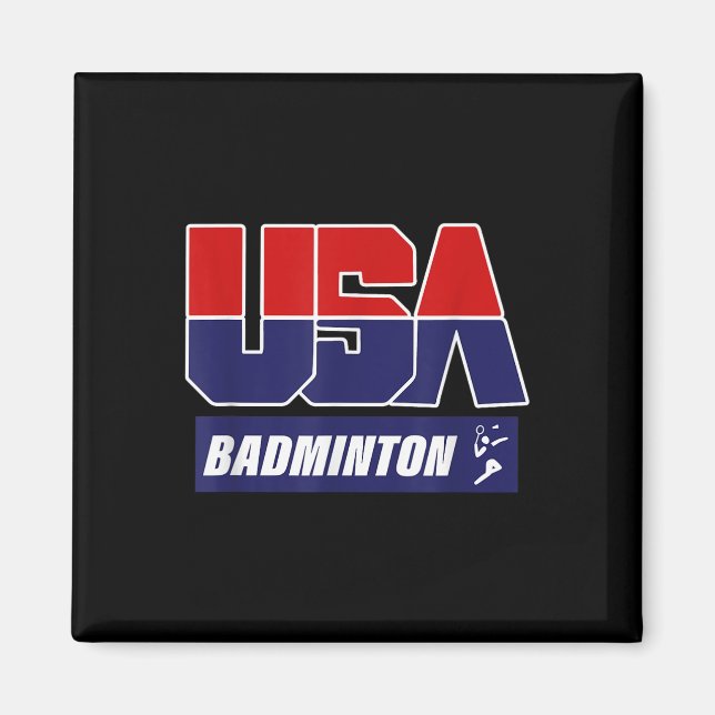 Aimant Badminton 2021 Usa  (Devant)