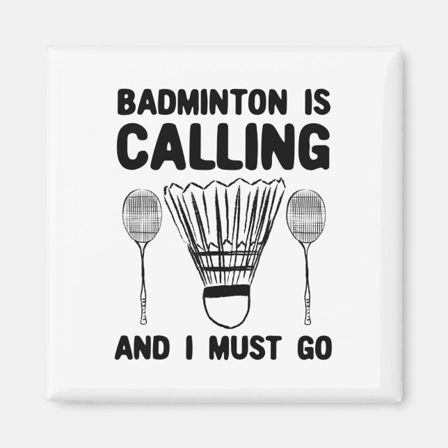Aimant Badminton Appelle Badminton Citation Drôle Badmint (Devant)