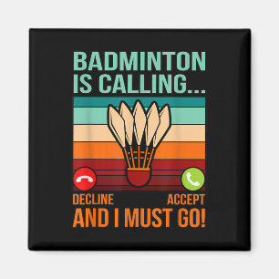 Aimant Badminton Appelle Shutter Lover Player Coach Gr